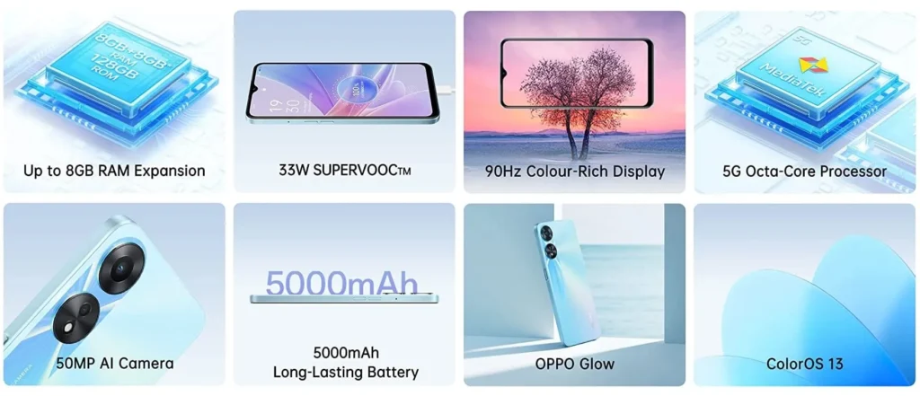 Oppo A78 5G Review: DSLR को टक्कर दे सकता है? जानें इसकी असली परफॉर्मेंस! 7 Oppo A75 5G Specifications