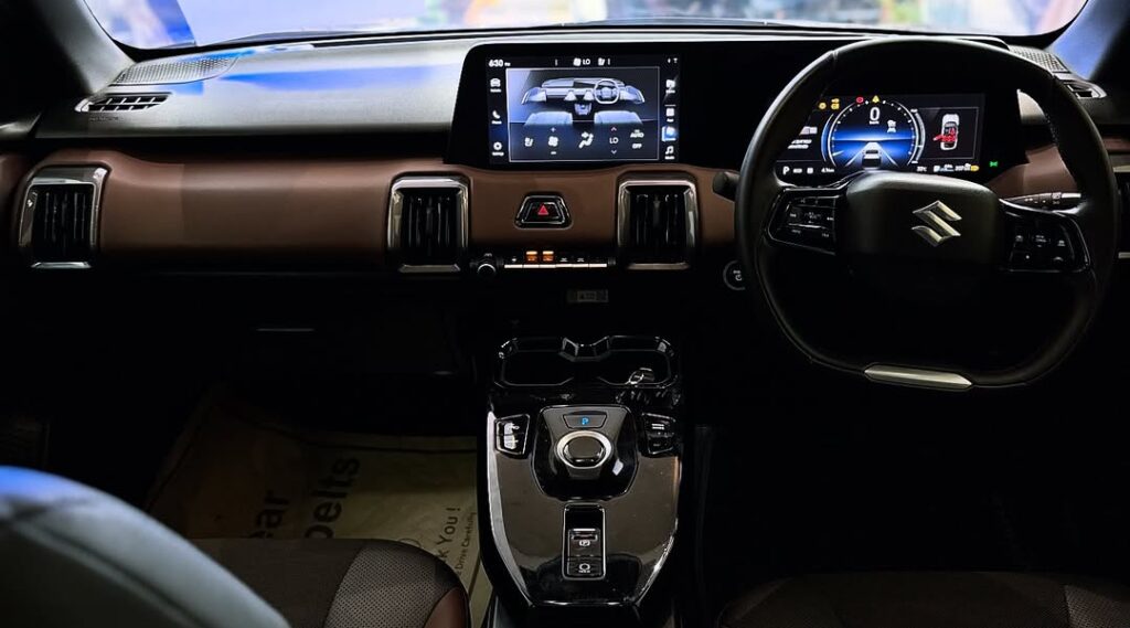 First look at Maruti's eVitara electric SUV! Spied undisguised with 500 km range, BYD battery, 10-inch screens, ADAS & more. 9 Maruti eVitara Electric Interior