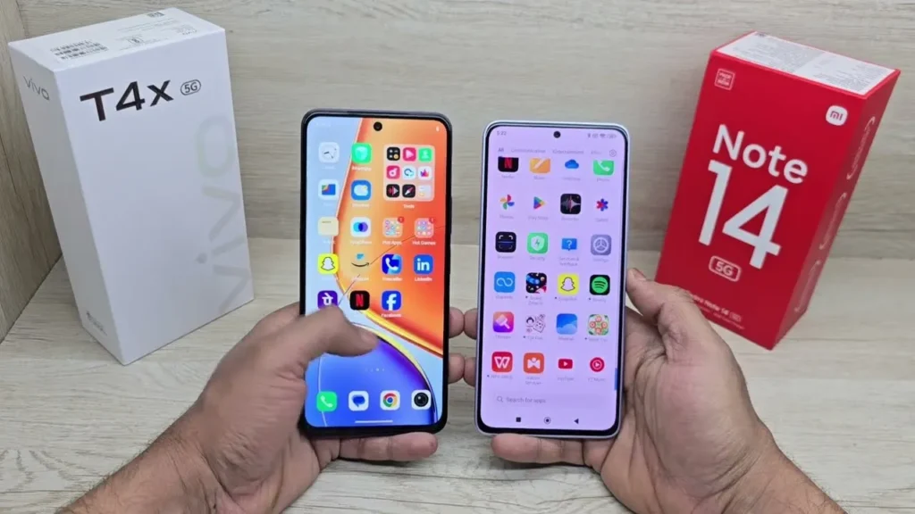 Redmi Note 14 SE vs Vivo T4x 5G – Which Should You Buy? 2 Redmi Note 14 SE vs Vivo T4x 5G Display and Design Differences