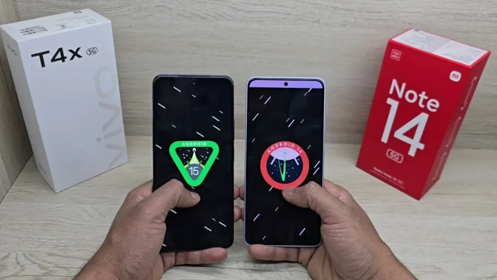 Redmi Note 14 SE vs Vivo T4x 5G – Which Should You Buy? 5 Redmi Note 14 SE vs Vivo T4x 5G Software and User Experience
