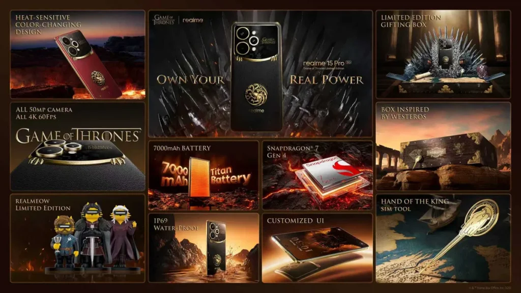 Realme 15 Pro Game of Thrones Edition: A Dragon-Inspired Smartphone with Stunning Design and High-End Performance 3 Realme 15 Pro Game of Thrones Edition Specifications