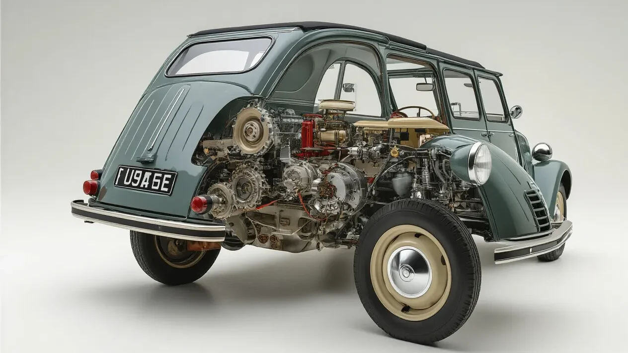 Citroën 2CV Sahara: The Tiny Off-Roader That Conquered the World with Its Bold Design and Surprising Power 4 Citroën 2CV Sahara Technology Integration