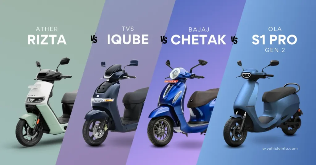 bajaj chetak ev vs tvs iqube vs ola s1 pro